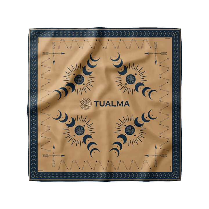 Lenço Estampa Boho Marrom