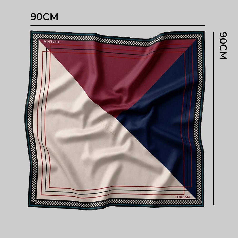 Lenço Estampa Geometrico Vermelho