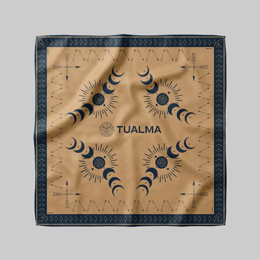 Lenço Estampa Boho Marrom