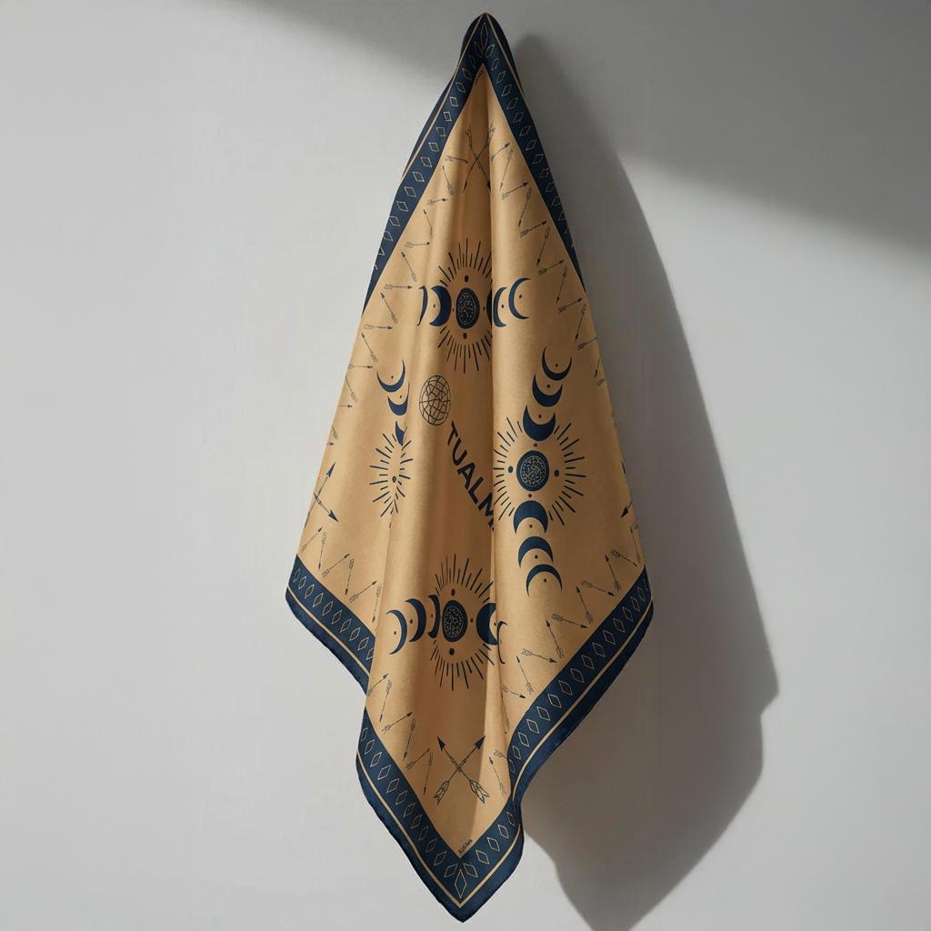 Lenço Estampa Boho Marrom