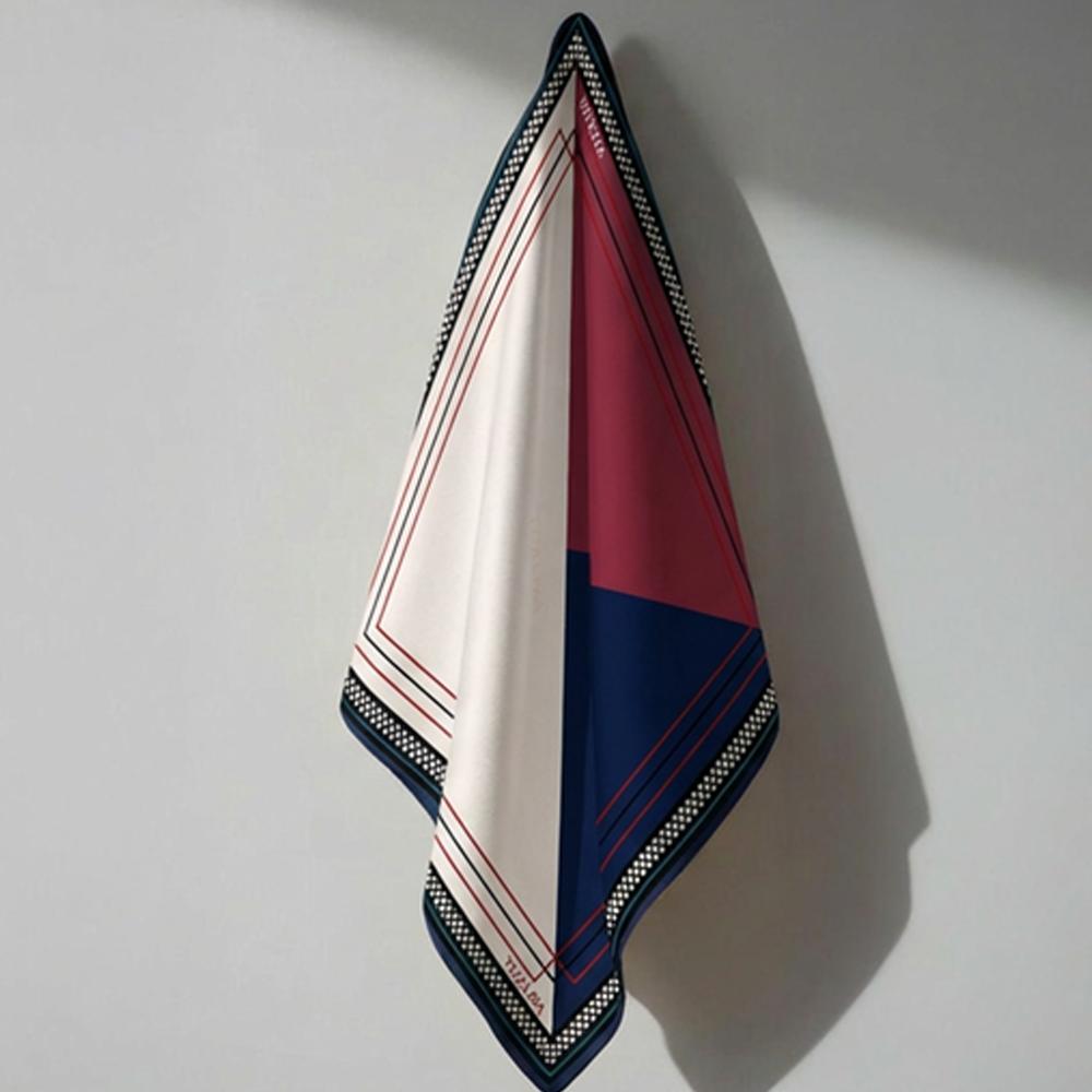 Lenço Estampa Geometrico Vermelho