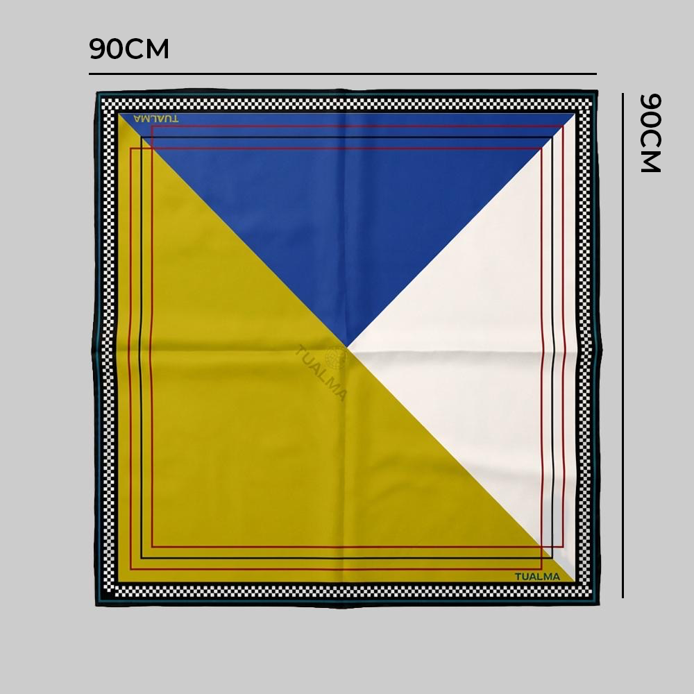 Lenço Estampa Geometrico Amarelo