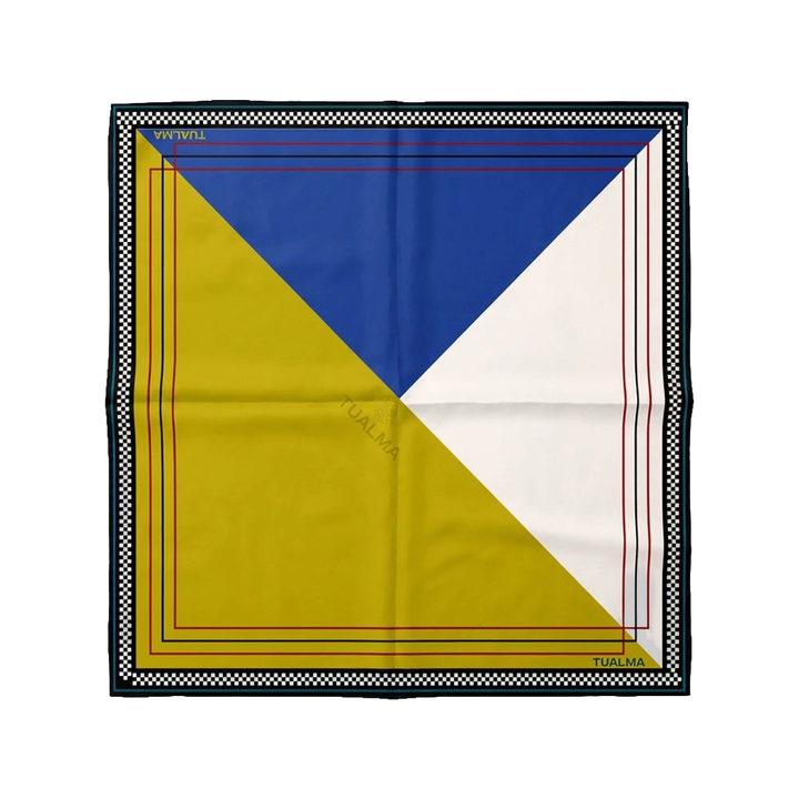 Lenço Estampa Geometrico Amarelo