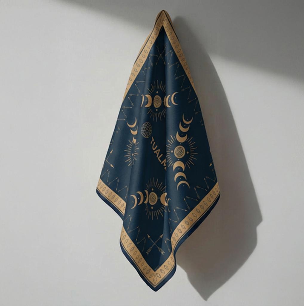 Lenço Estampa Boho Marinho
