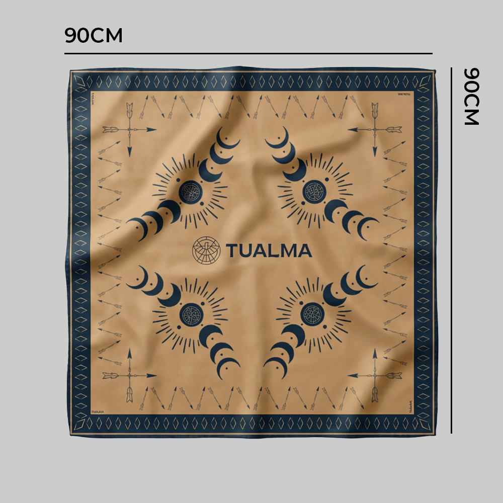Lenço Estampa Boho Marrom