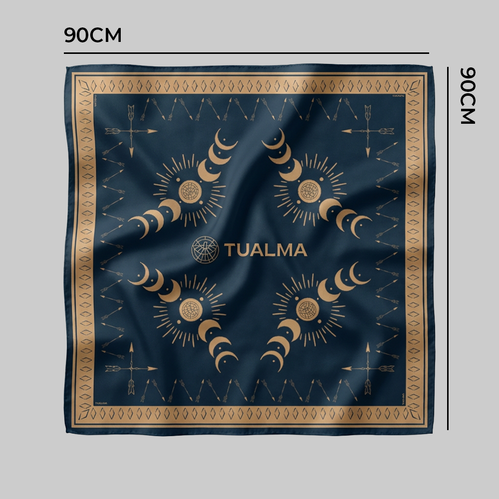 Lenço Estampa Boho Marinho