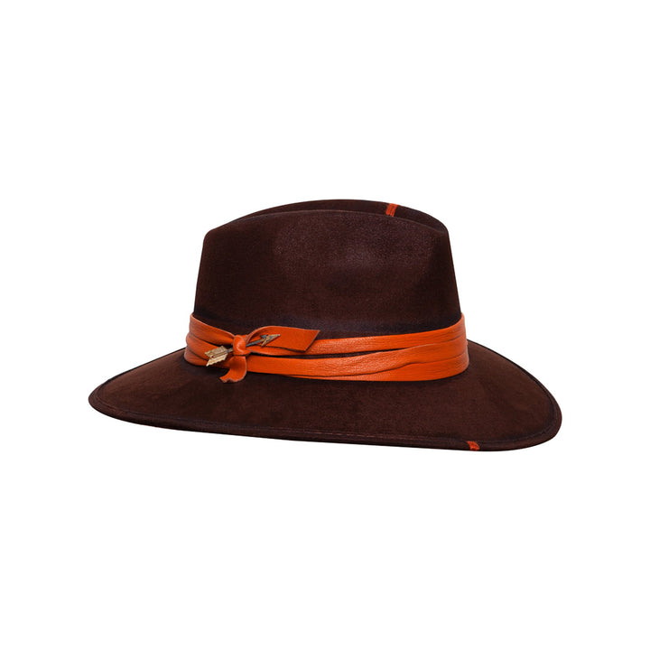 LEATHER OCRE Marrom Escuro