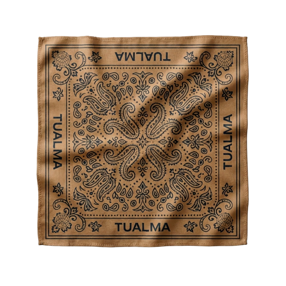 Lenço Estampa Paisley Marrom