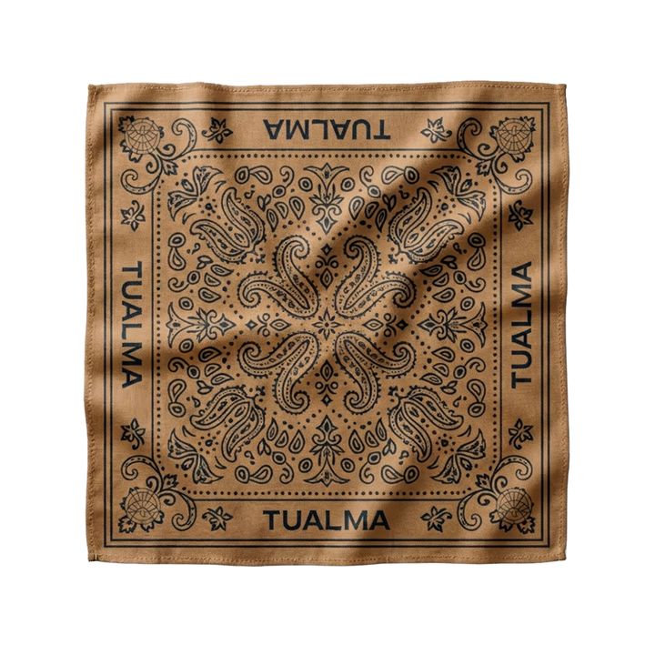 Lenço Estampa Paisley Marrom