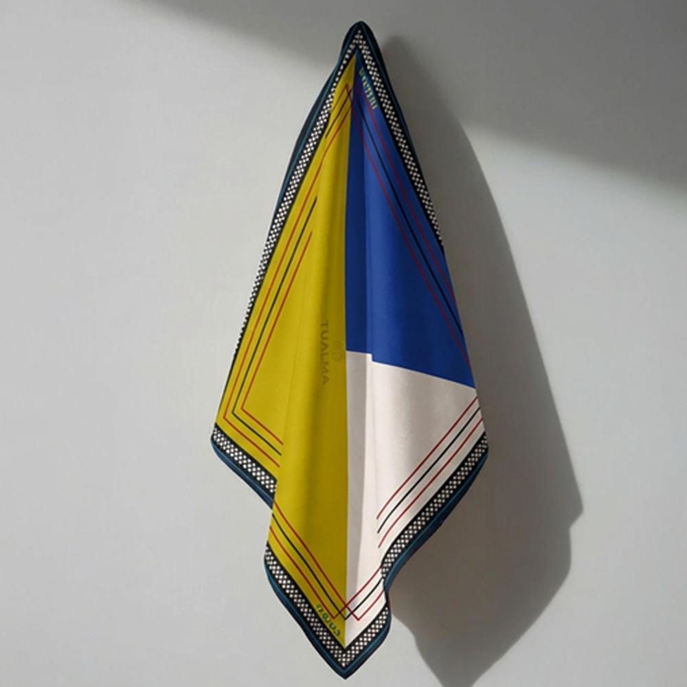 Lenço Estampa Geometrico Amarelo